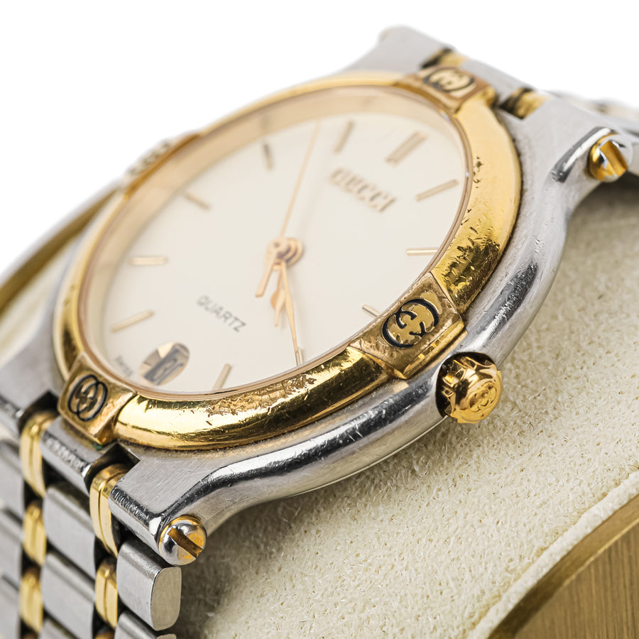 GUCCI 9000M 2 Tone Stainless Steel  Men's Watch