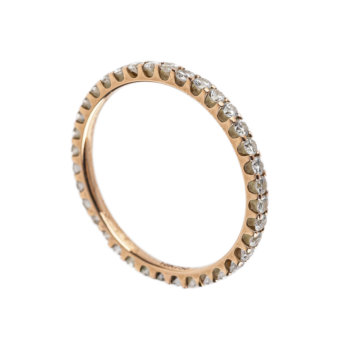 18K Rose Gold Diamond Eternity Band