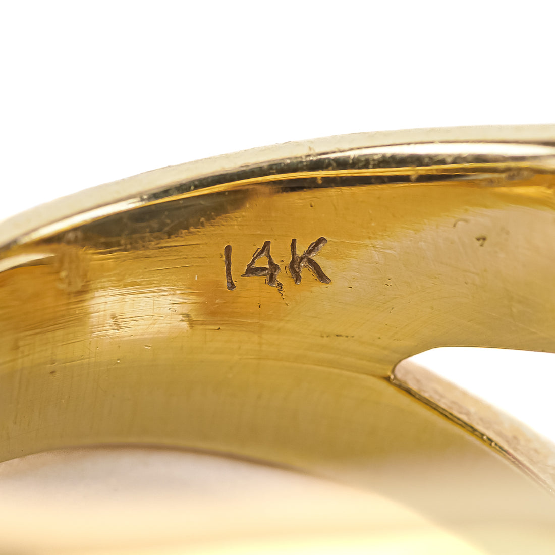14K Yellow Gold  Black Opal Diamond Ring