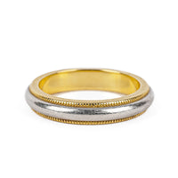 TIFFANY & CO 18K PT950 Together Milgrain Band Ring