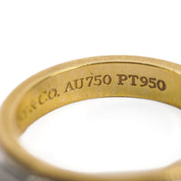 TIFFANY & CO 18K PT950 Together Milgrain Band Ring