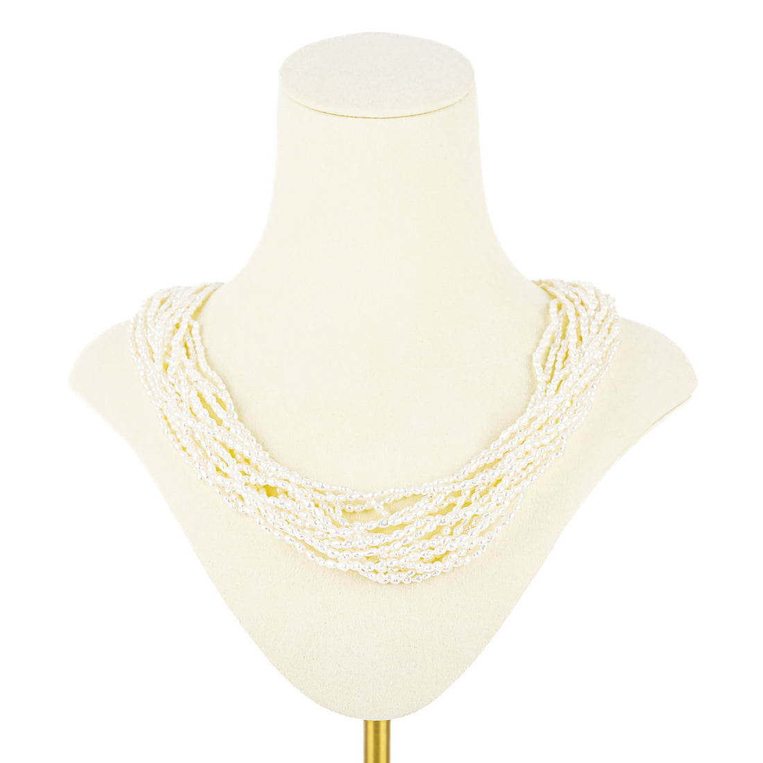 BIRKS 14K Freshwater Rice Pearl Torsade Necklace