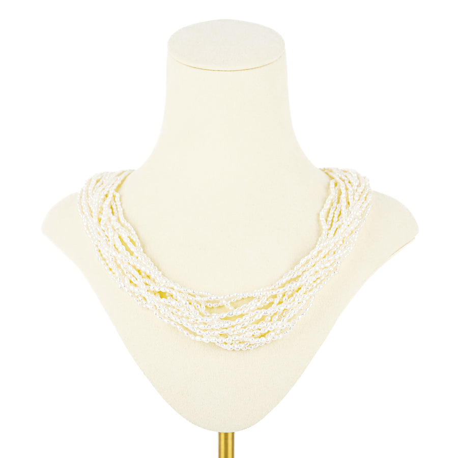 BIRKS 14K Freshwater Rice Pearl Torsade Necklace