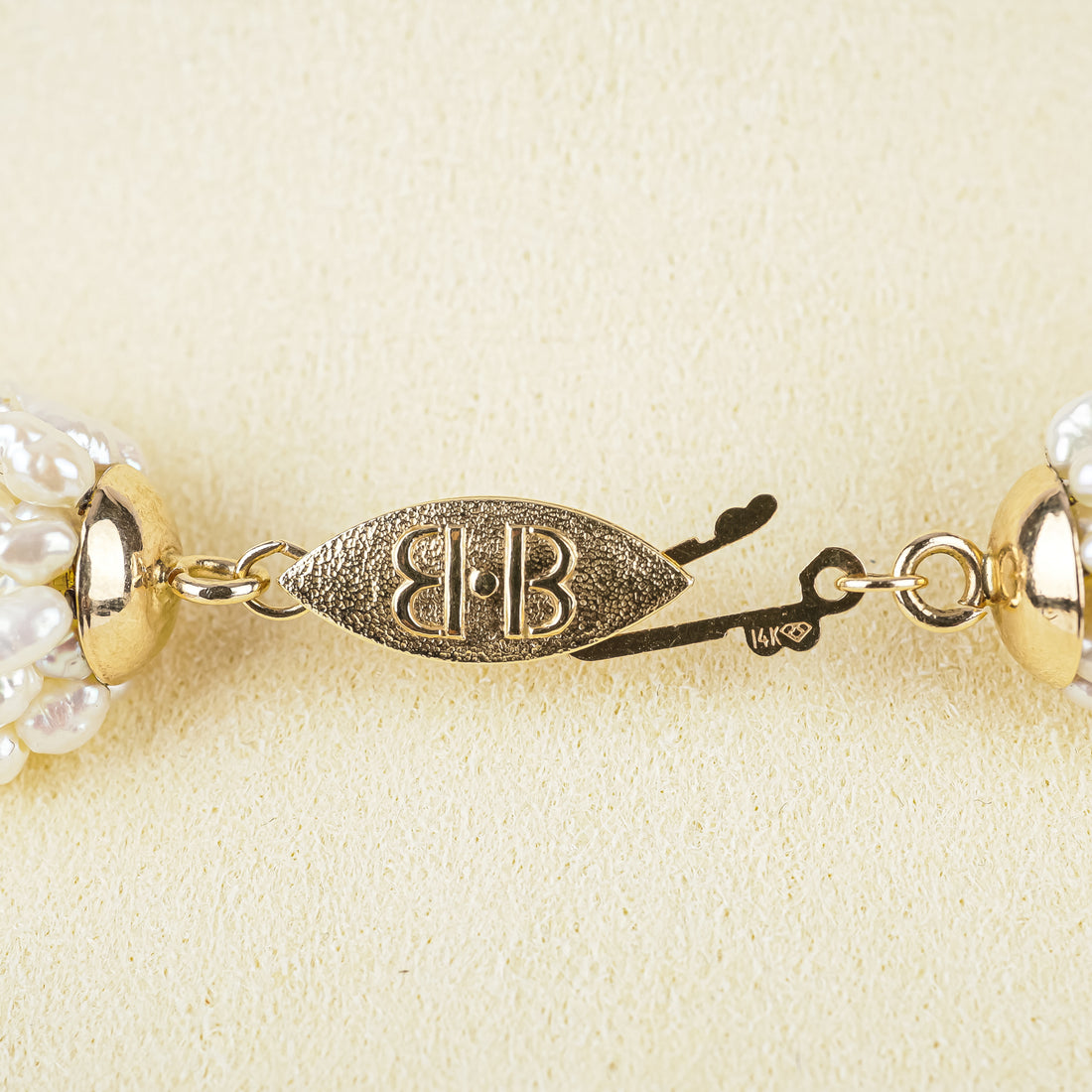 BIRKS 14K Freshwater Rice Pearl Torsade Necklace