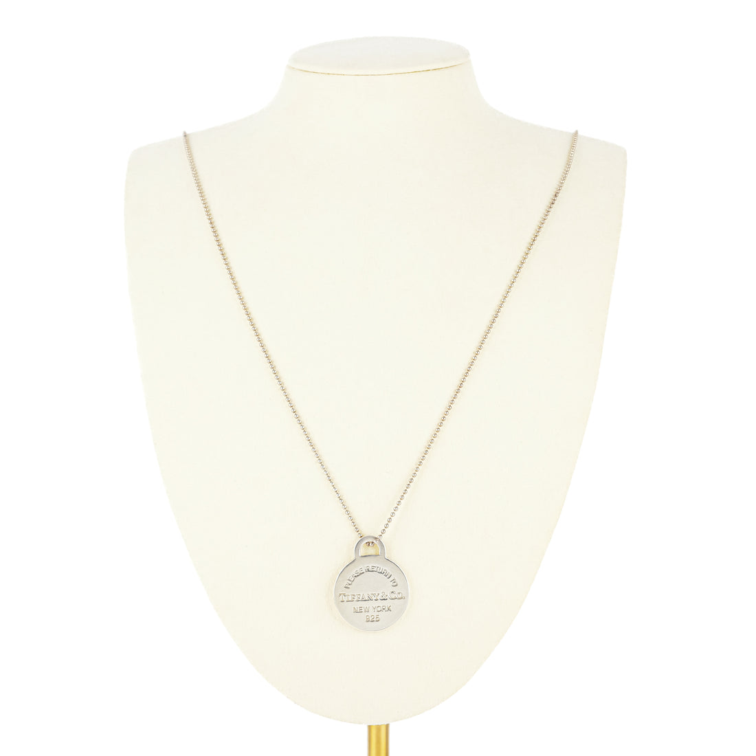 TIFFANY & CO 925 Return to Round Tag Bead Necklace