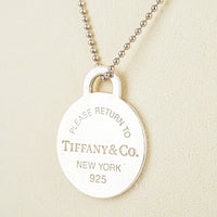 TIFFANY & CO 925 Return to Round Tag Bead Necklace