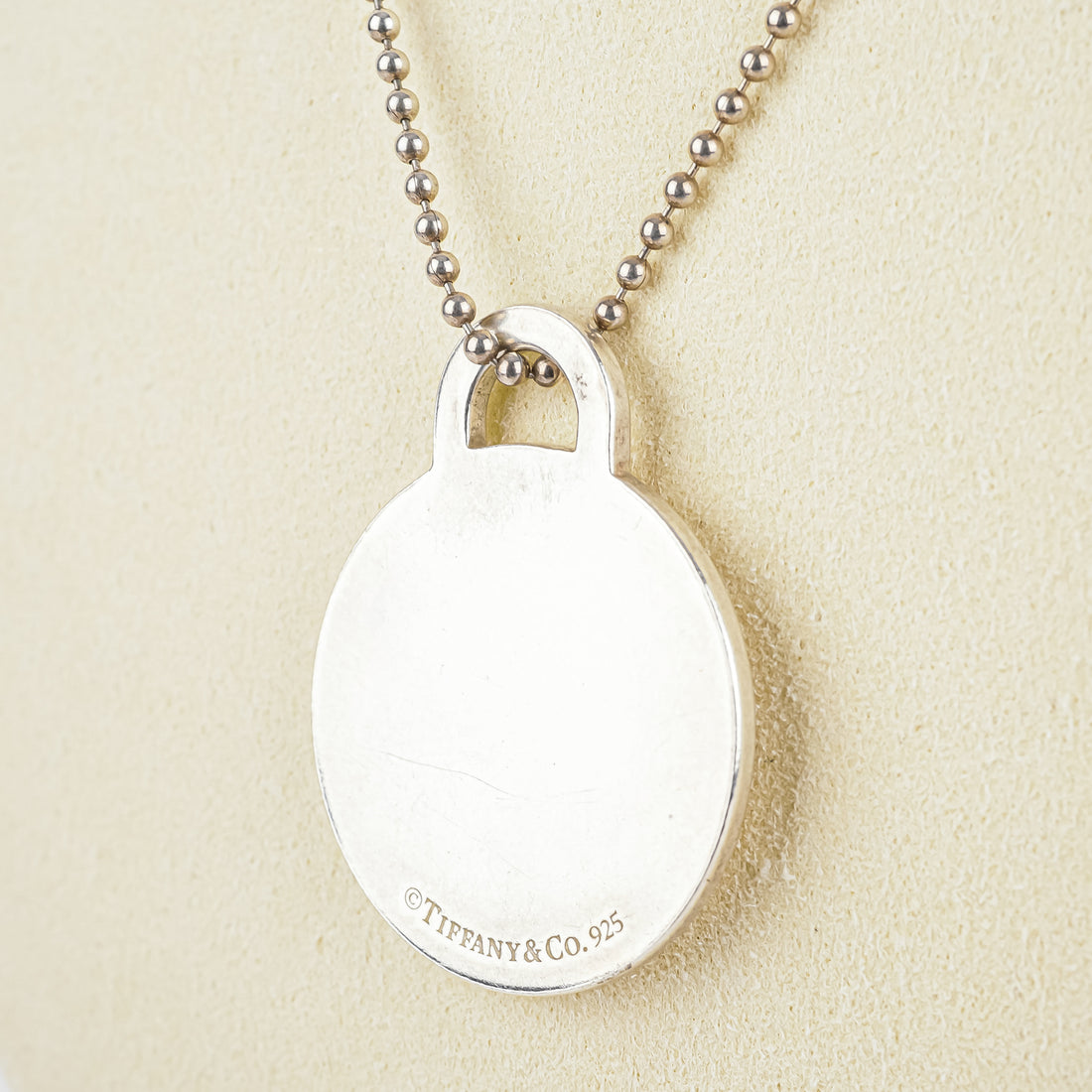 TIFFANY & CO 925 Return to Round Tag Bead Necklace