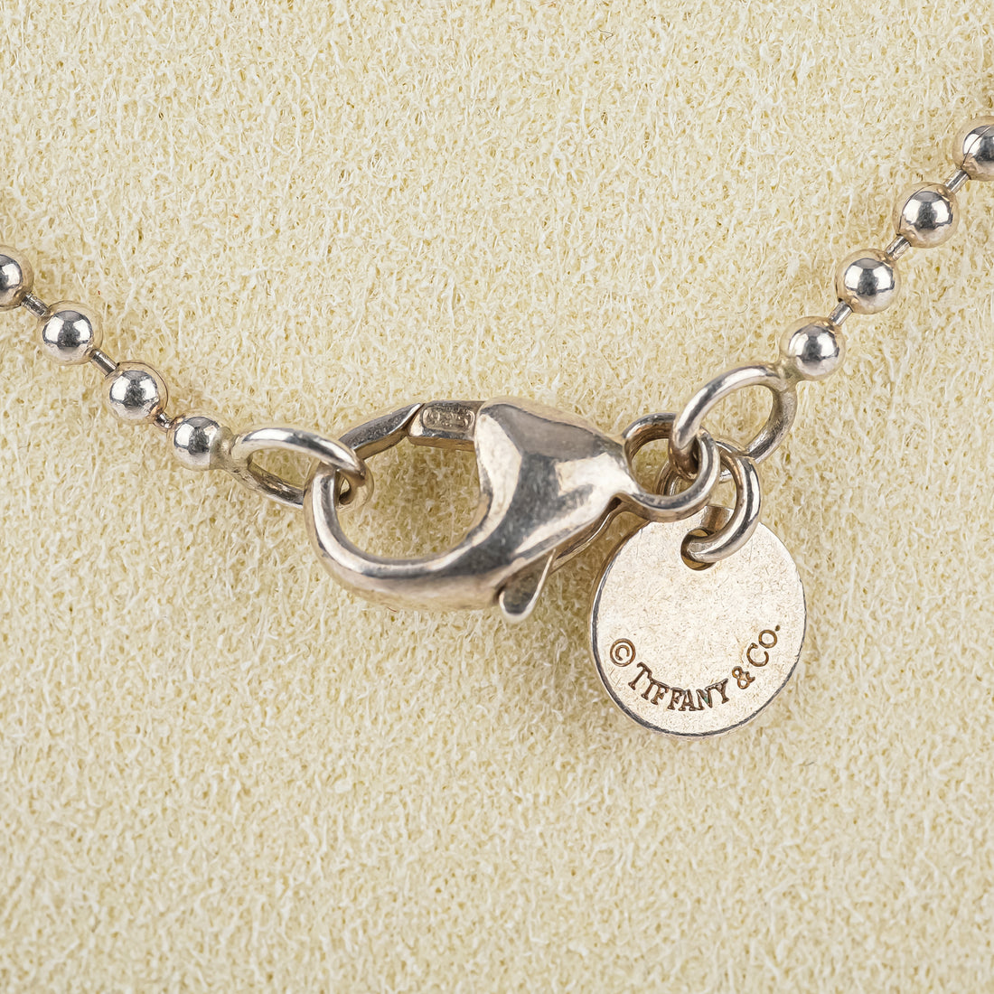 TIFFANY & CO 925 Return to Round Tag Bead Necklace