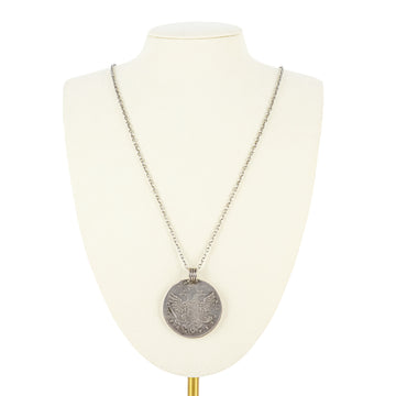 1738 Russian Empress Anna Silver Ruble Pendant Necklace