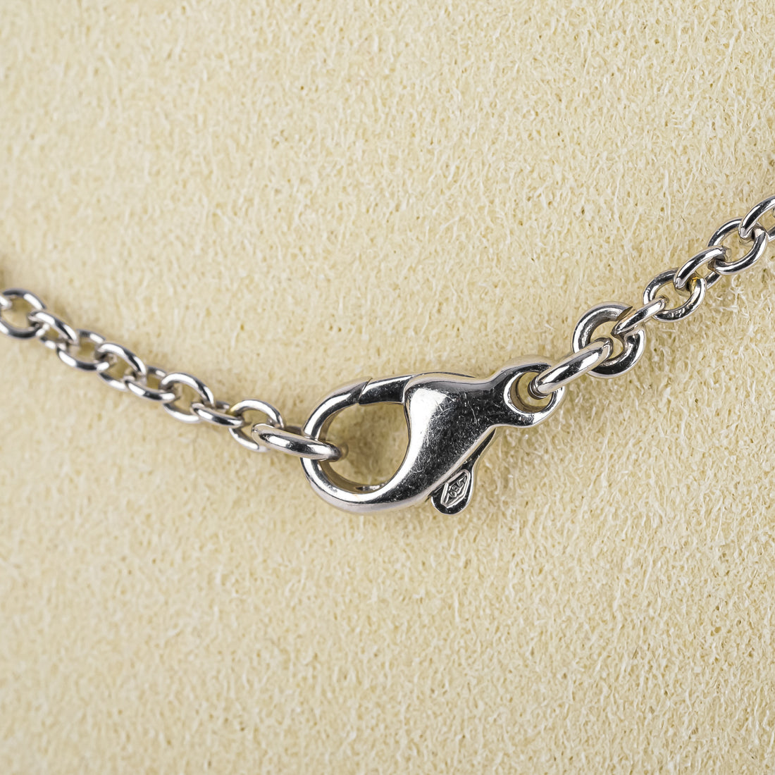 18K White Gold White Black Diamond Pave Star Station Necklace