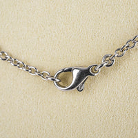 18K White Gold White Black Diamond Pave Star Station Necklace