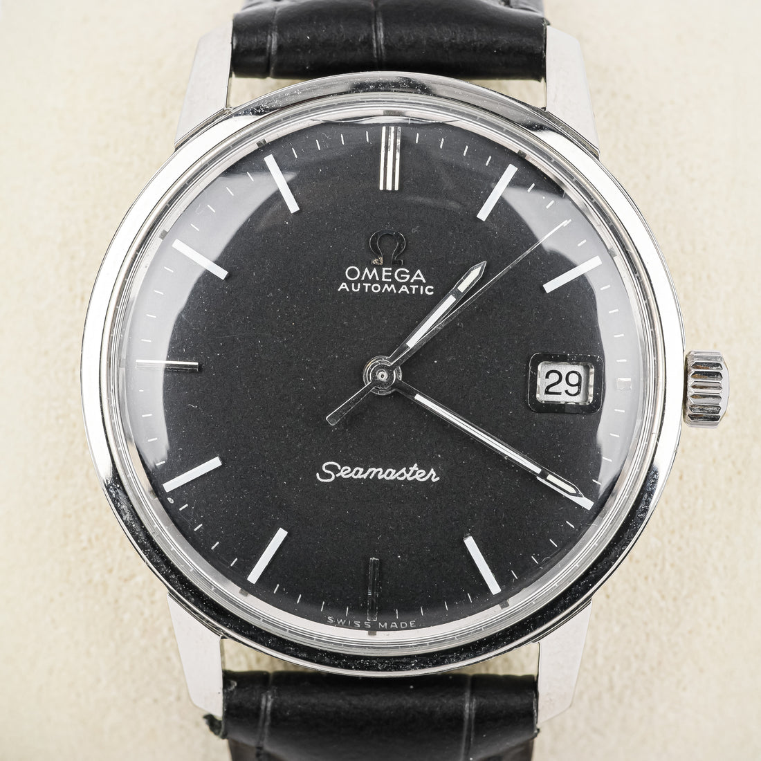OMEGA Seamaster Stainless Steel Automatic Watch 35mm - Black Strap