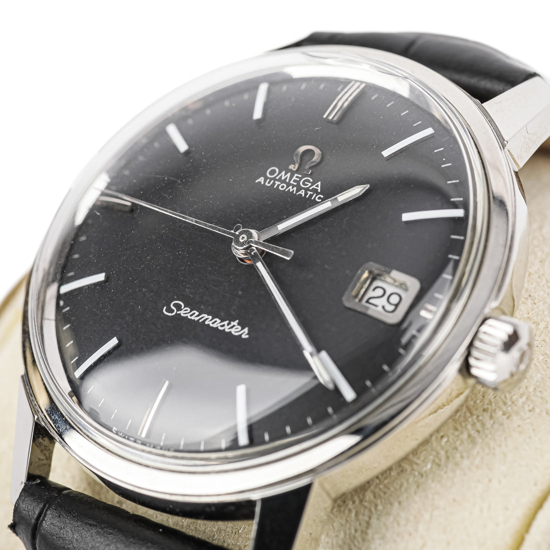 OMEGA Seamaster Stainless Steel Automatic Watch 35mm - Black Strap