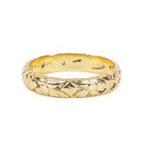KENTS 14K Yellow Gold Orange Blossom Band Ring