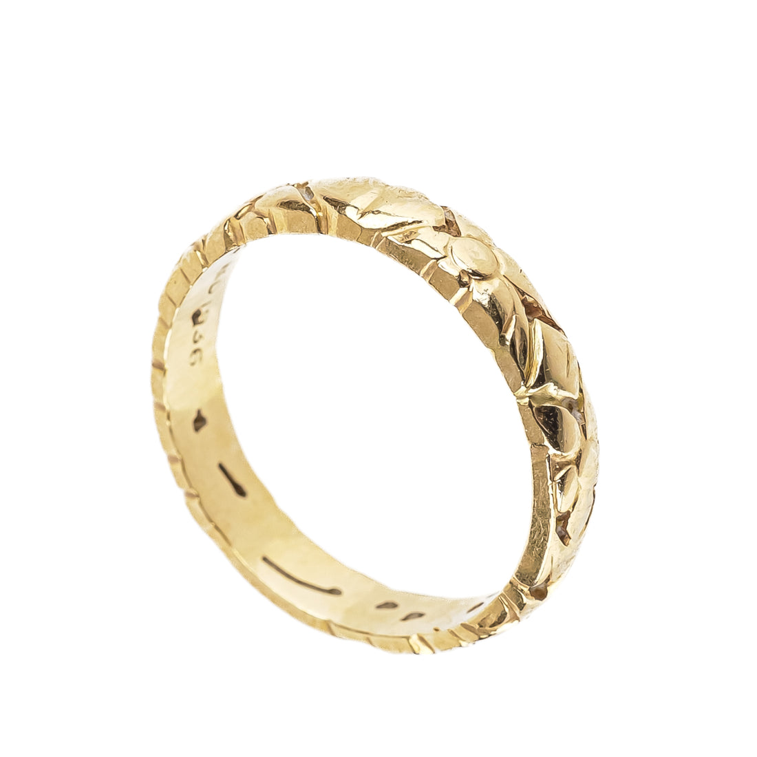 KENTS 14K Yellow Gold Orange Blossom Band Ring