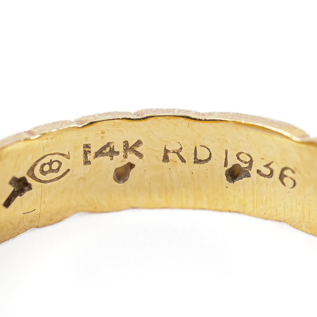 KENTS 14K Yellow Gold Orange Blossom Band Ring