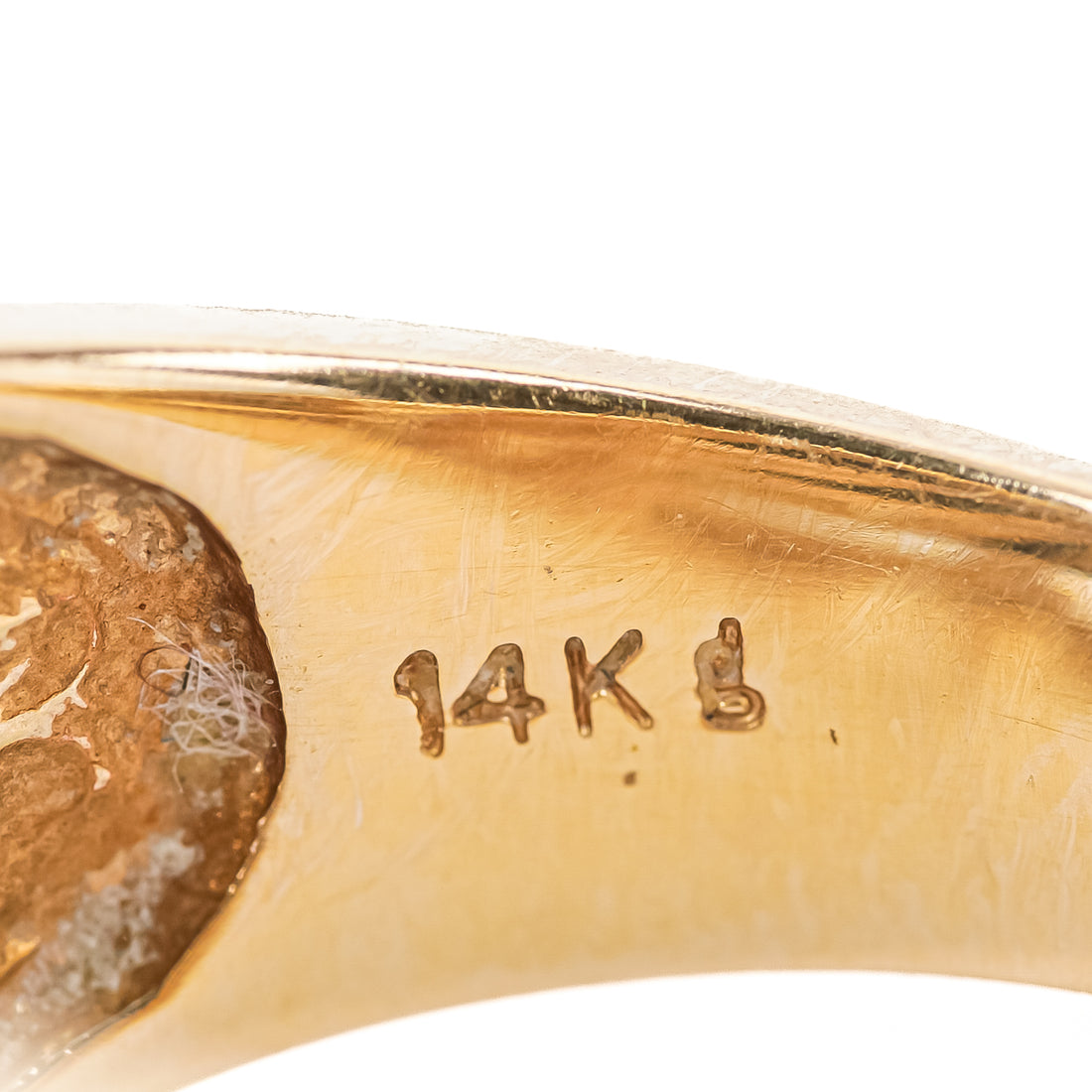 14K Yellow Gold Diamond Starbust Band Ring