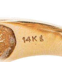 14K Yellow Gold Diamond Starbust Band Ring
