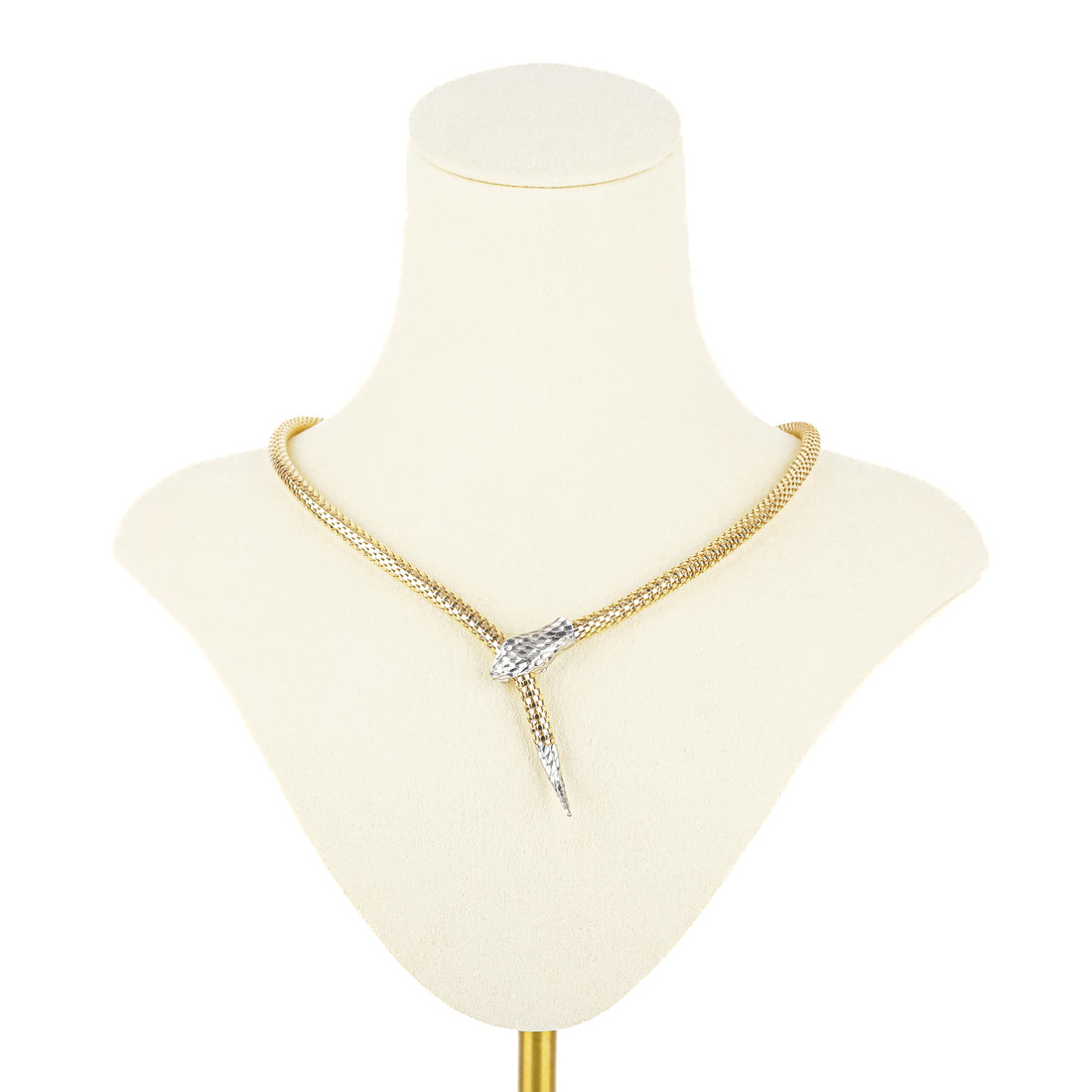 Sterling Two Tone Snake Necklace