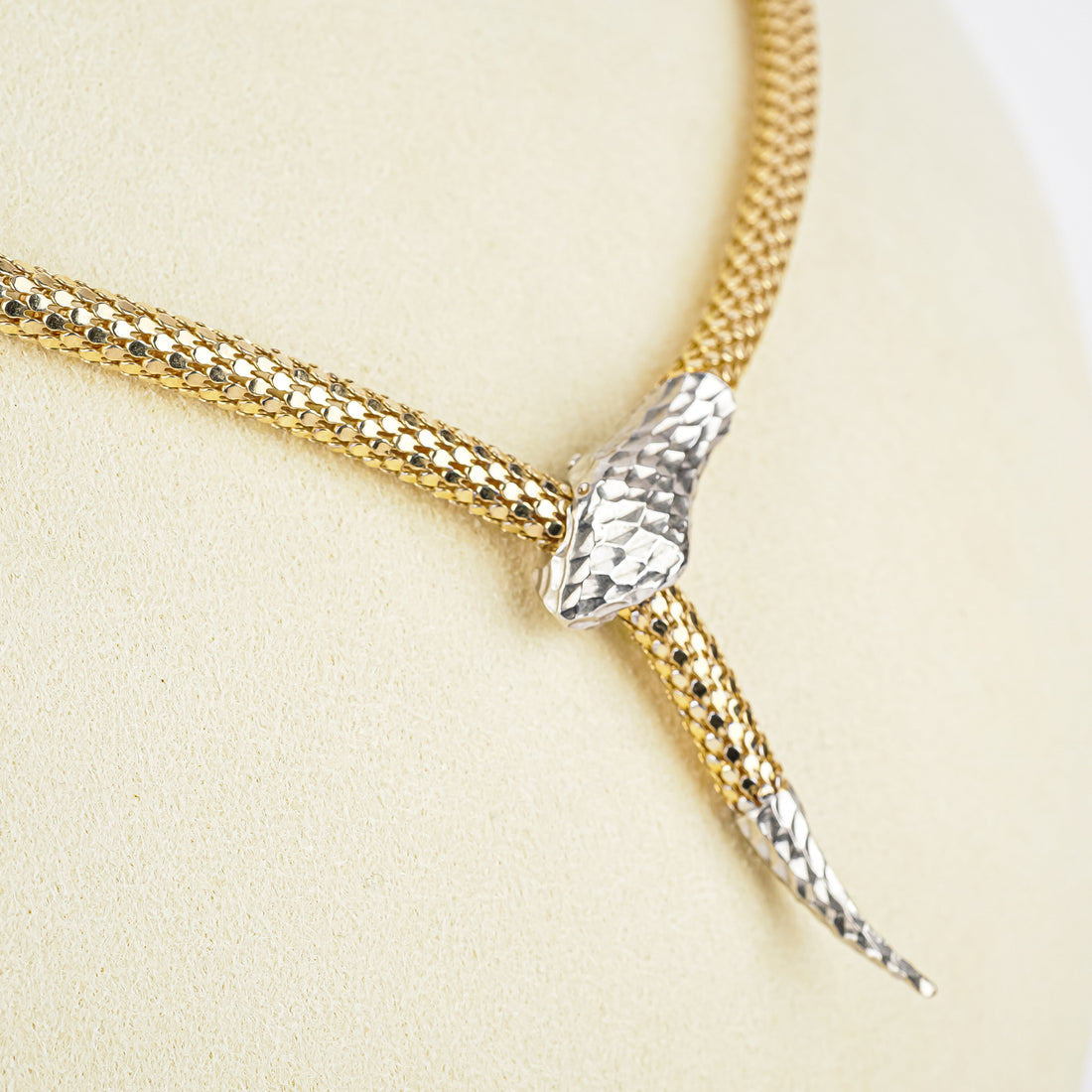 Sterling Two Tone Snake Necklace