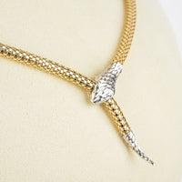 Sterling Two Tone Snake Necklace