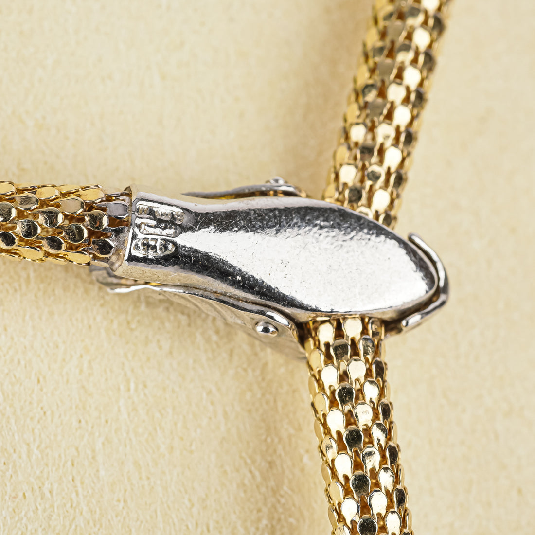 Sterling Two Tone Snake Necklace