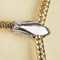 Sterling Two Tone Snake Necklace