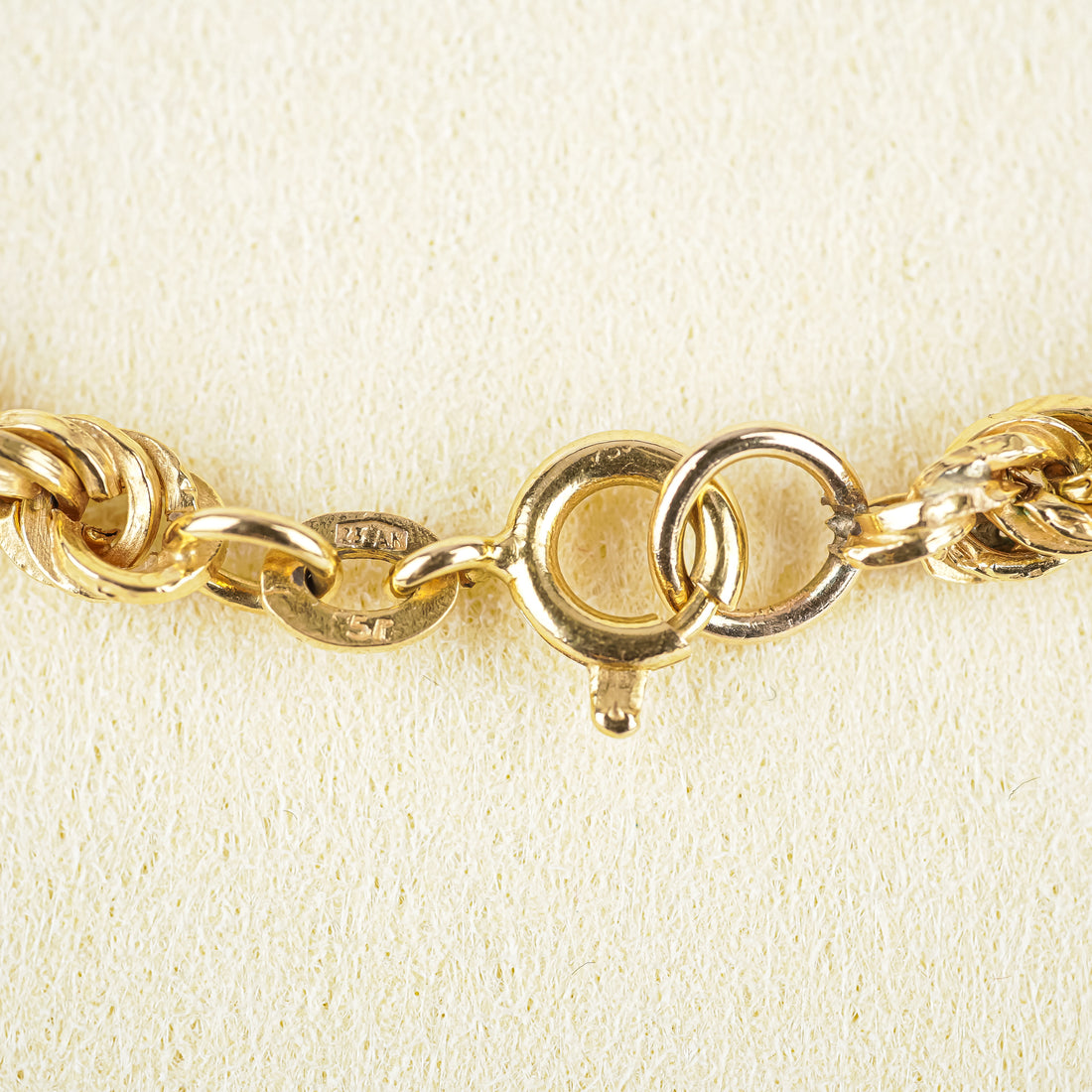 18K Yellow Gold Graduated Rope Chain