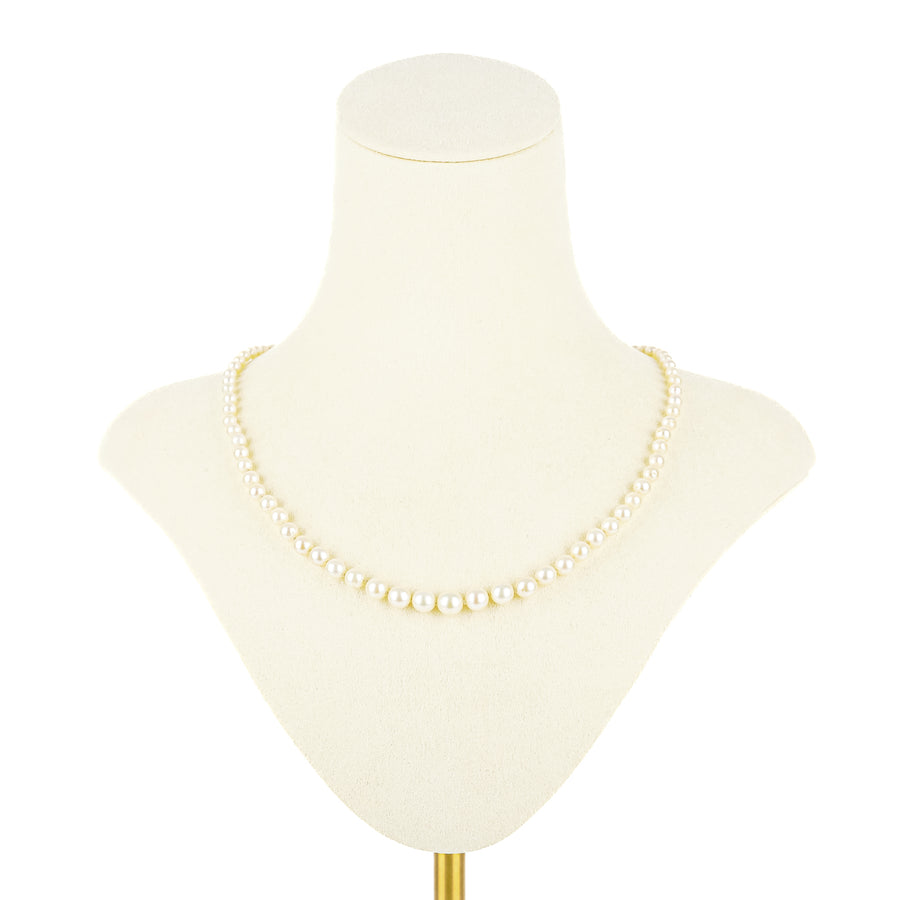 10K Graduated Pearl Necklace