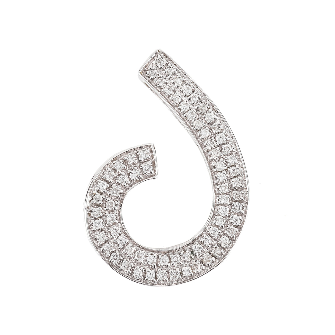14K White Gold Rainbow Sapphire & Diamond Reversible Pendant