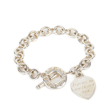TIFFANY & CO Sterling Heart Tag Toggle Bracelet
