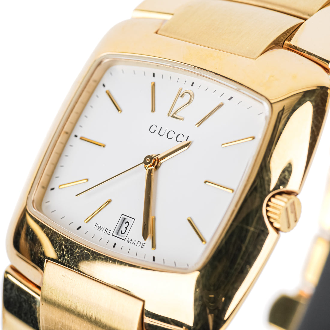 GUCCI 8500M Gold Tone Stainless Steel Men Watch