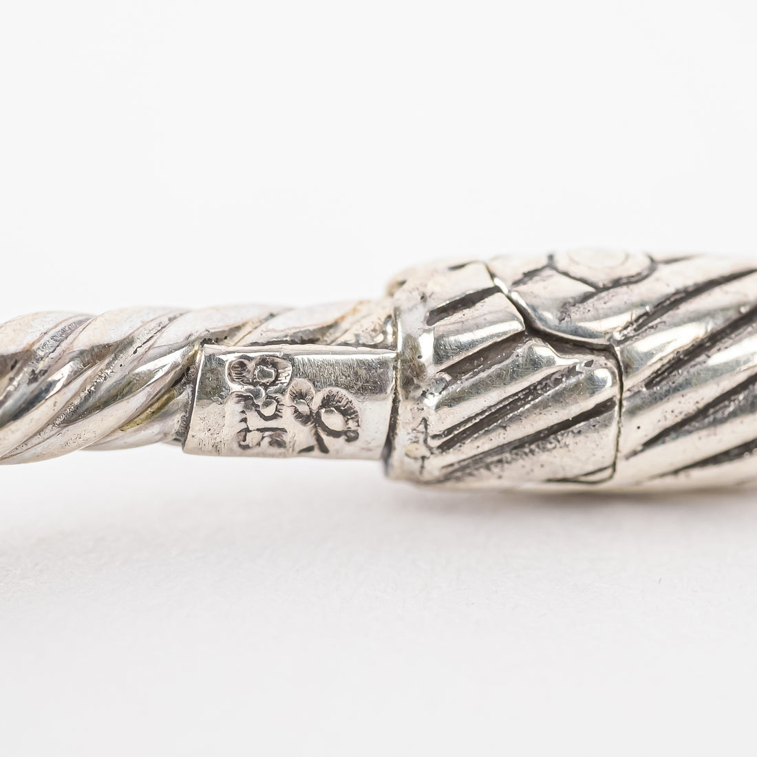 SAMUEL B Sterling Pearl Hinged Cuff Bracelet