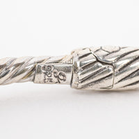 SAMUEL B Sterling Pearl Hinged Cuff Bracelet