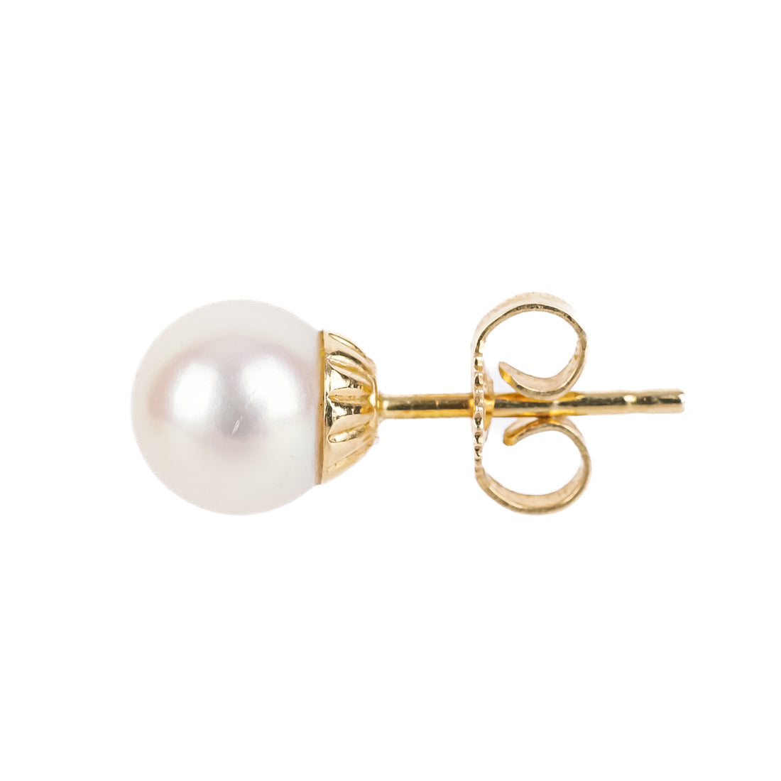 14K Yellow Gold Akoya Pearl Studs 7mm