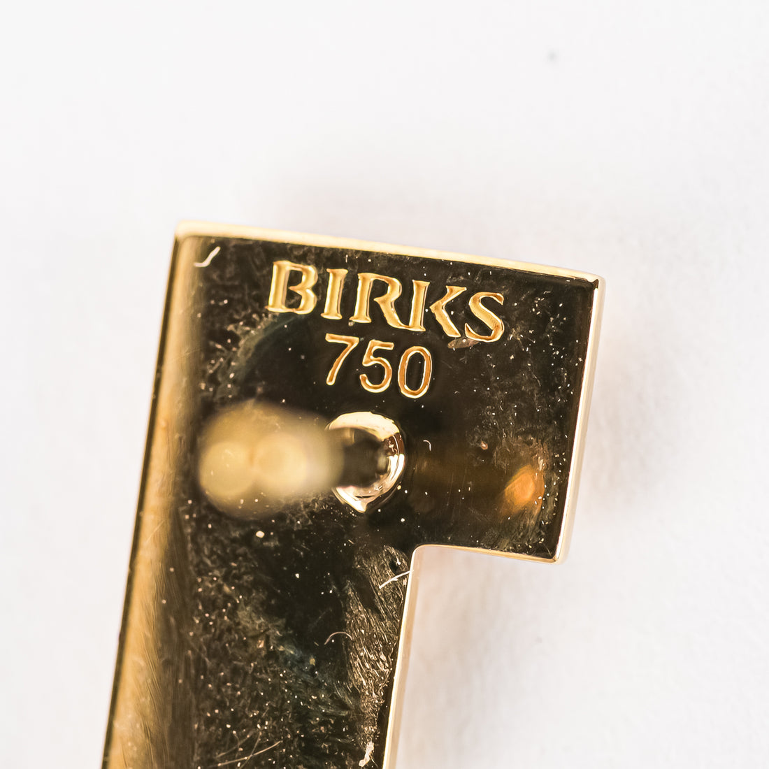 BIRKS 18K Yellow Gold Bar Studs