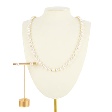 14K Baroque Teardrop Cultured Pearl Necklace & Studs Set