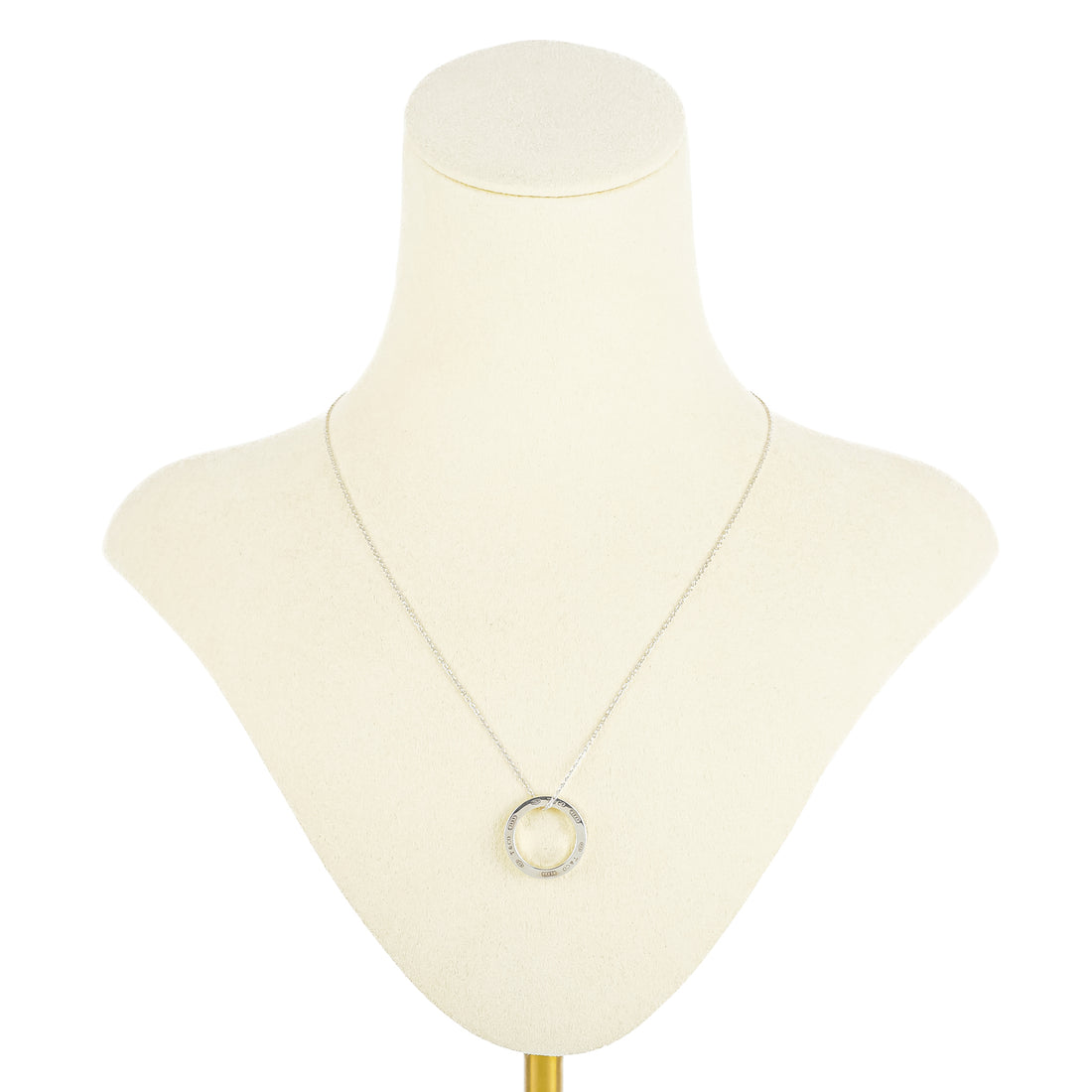 TIFFANY & CO Sterling 1837 Circle Pendant Necklace
