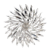 SHERMAN Brooch - Two Tone Green Marquise Rhinestone