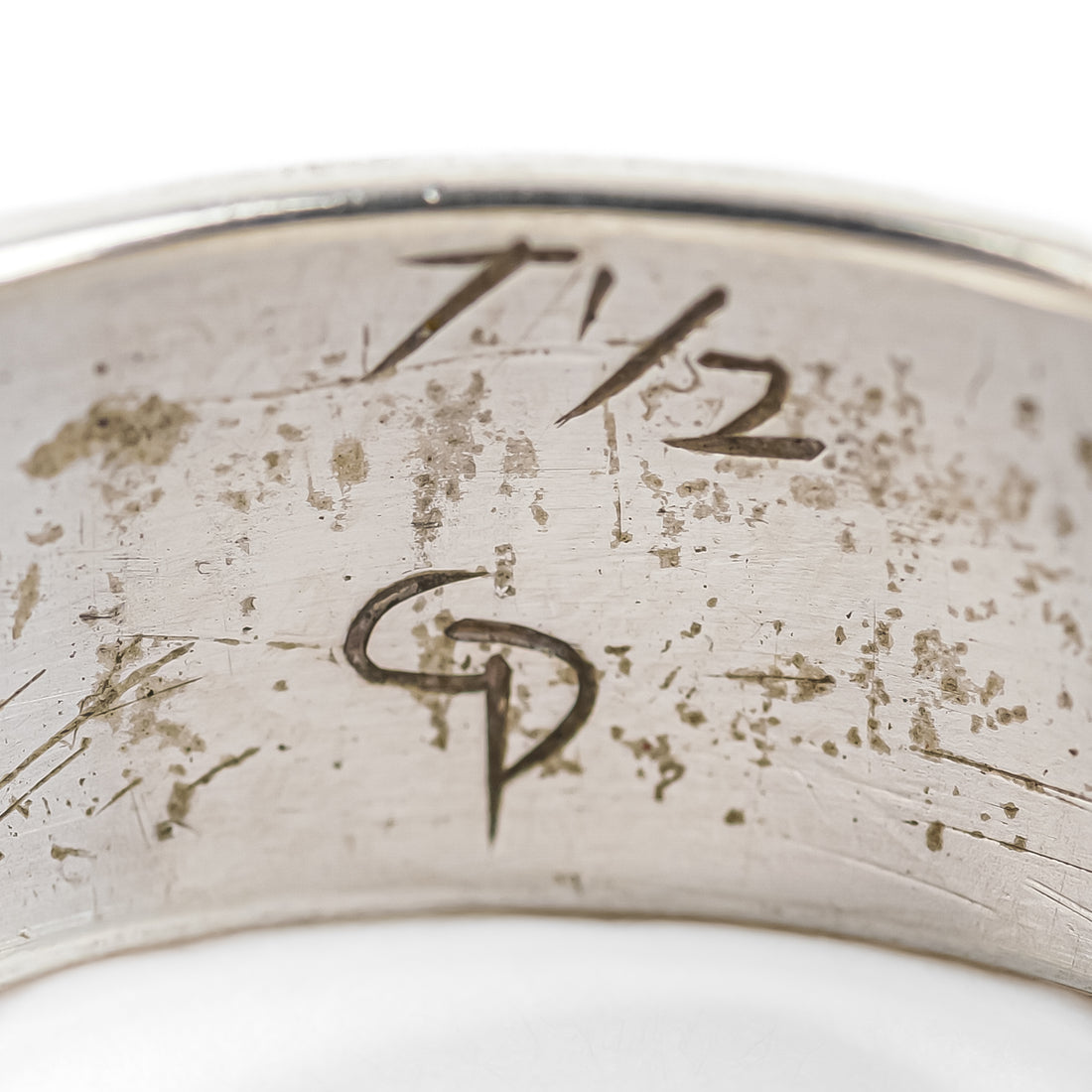 First Nations Sterling Etched Band Ring 7.5mm