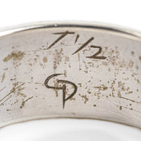 First Nations Sterling Etched Band Ring 7.5mm