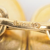 KREMENTZ 10K Yellow Gold Mother Of Pearl Men's Dress Buttons Cufflinks Set