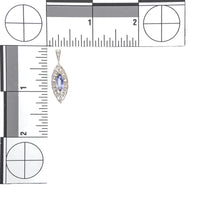 14K White Gold Marquise Tanzanite Diamond Pendant