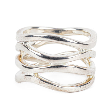 THISTLE & BEE Sterling Wavy Band Ring