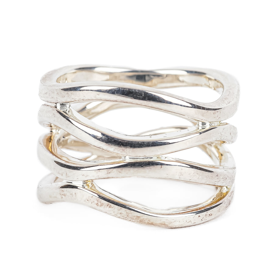 THISTLE & BEE Sterling Wavy Band Ring