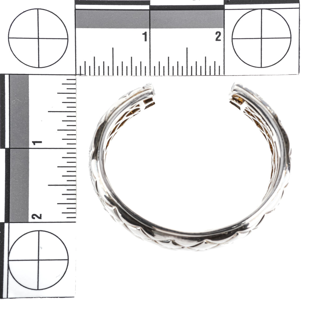 THISTLE & BEE Sterling Diamond Pattern Cuff Bracelet