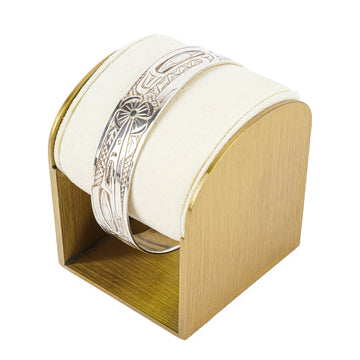 Haida Sterling Chased Cuff Bracelet