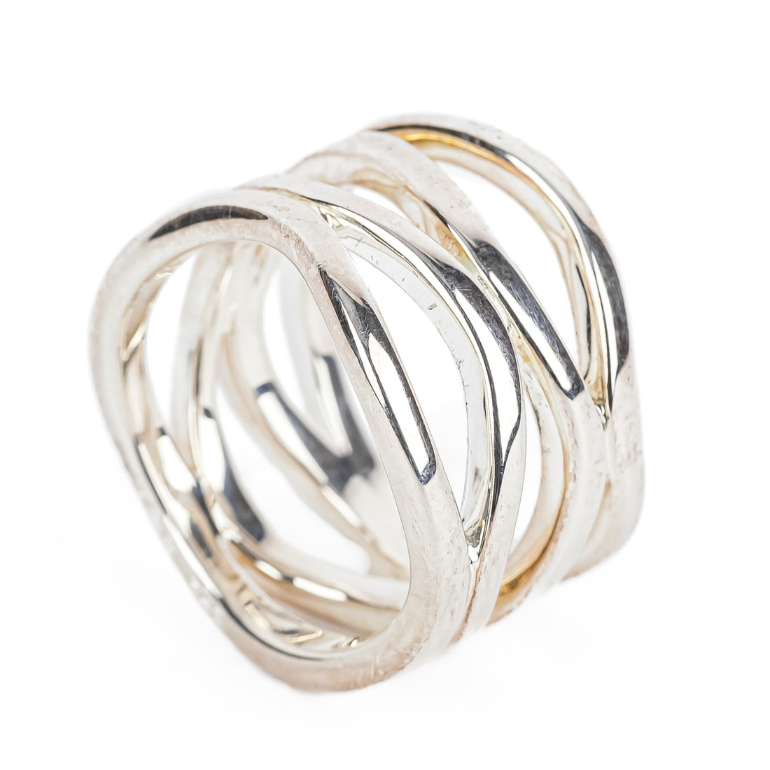 THISTLE & BEE Sterling Wavy Band Ring