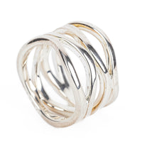THISTLE & BEE Sterling Wavy Band Ring