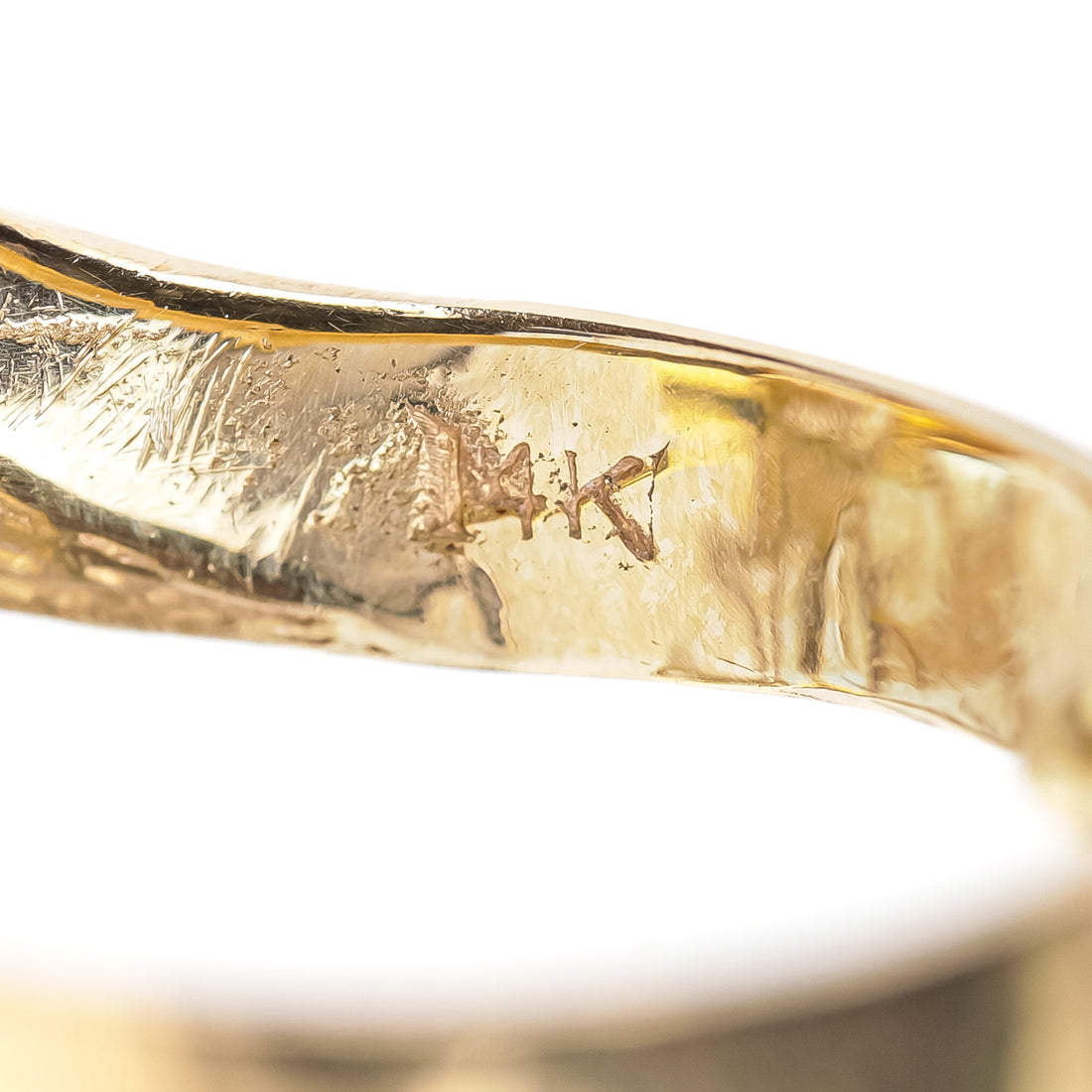 14K Yellow Gold Aquamarine And Diamond Wave Ring